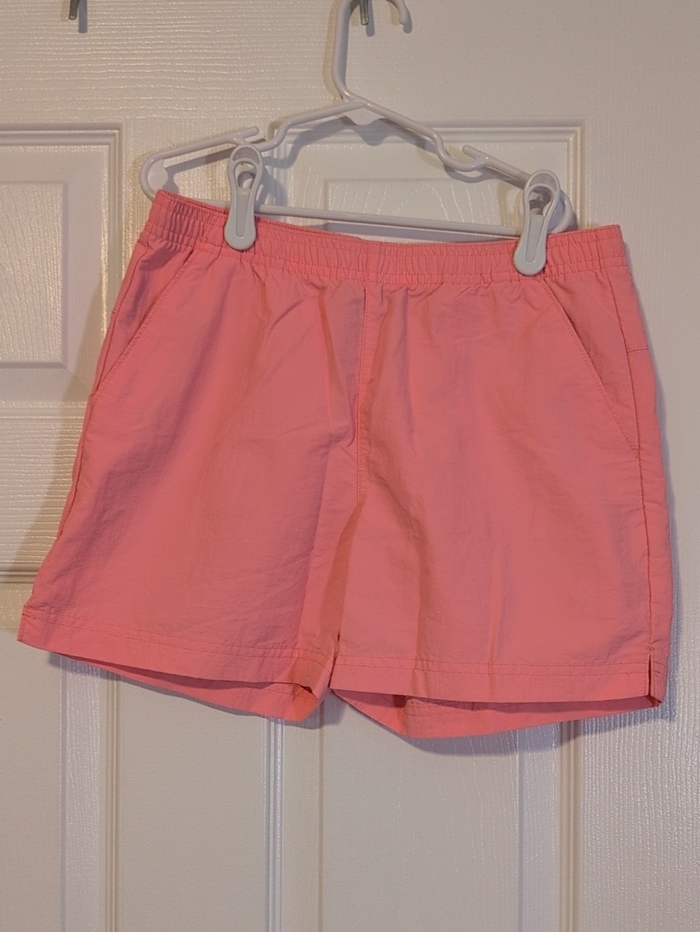 Boy's Columbia PFG Neon Coral Pink Elastic Waist Shorts